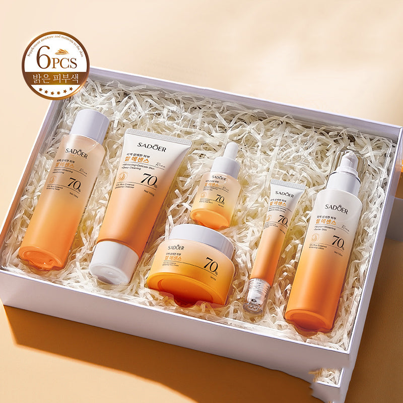 SADOER Rice Essence Natural Whitening Skincare Set of 6