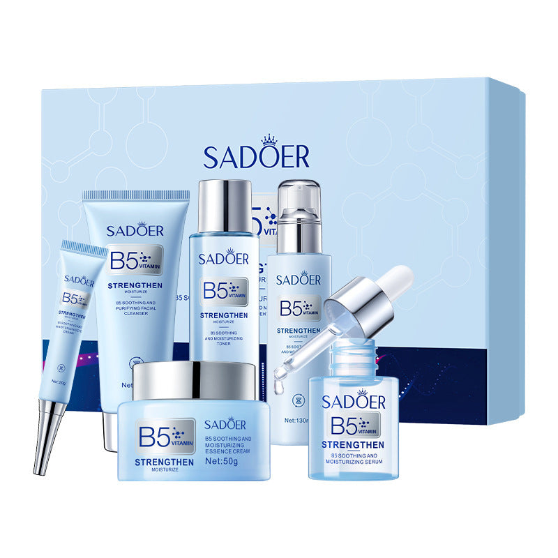 SADOER Vitamin B5 Soothing and Moisturizing Skincare Set of 6