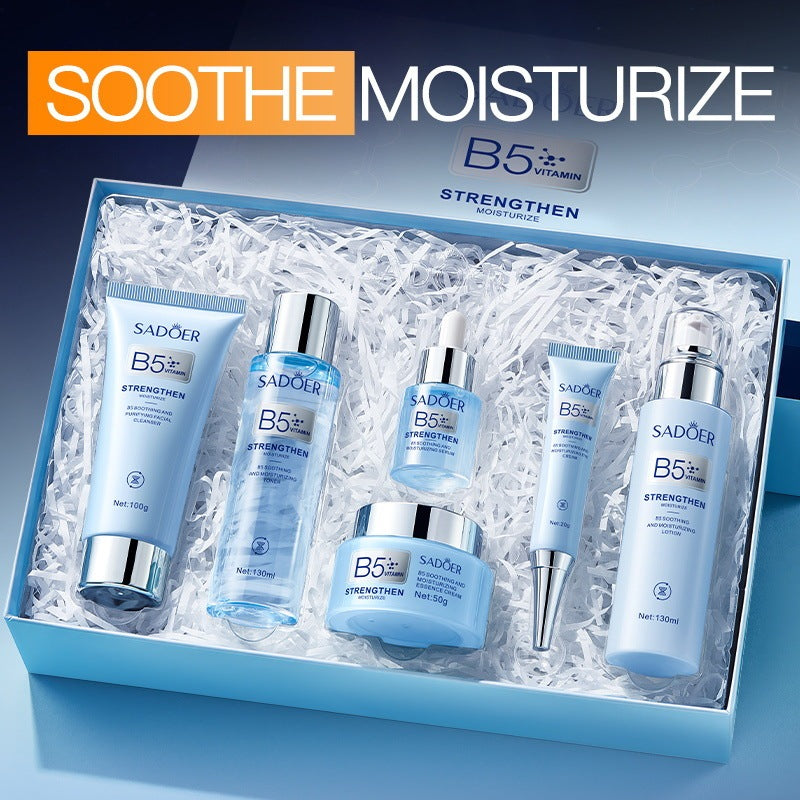SADOER Vitamin B5 Soothing and Moisturizing Skincare Set of 6
