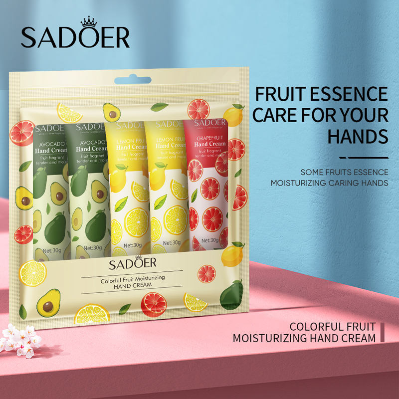 SADOER Colorful Fruit Moisturizing Hand Cream Set of 5