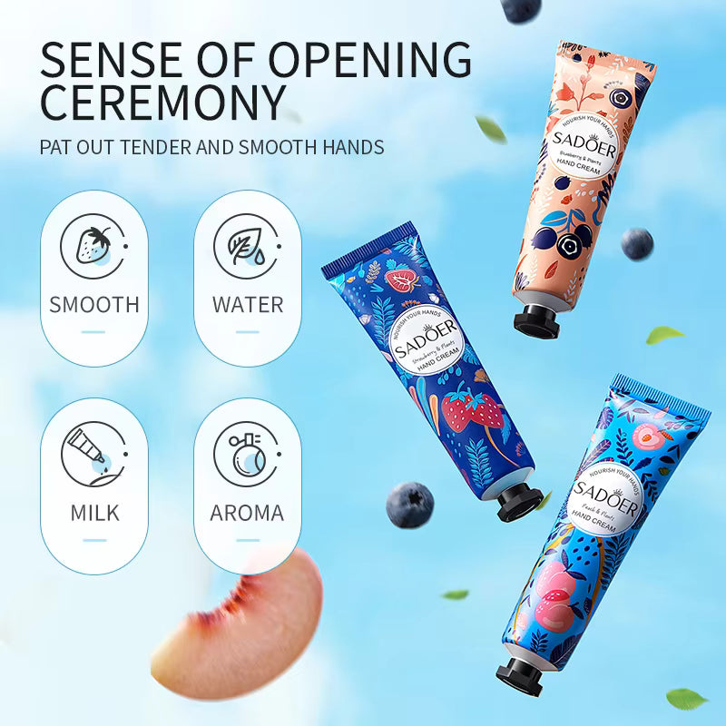 SADOER Fruit and Plant Fragrance Hand Cream Set of 5