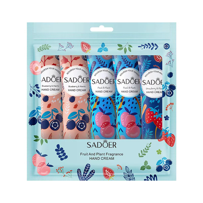 SADOER Fruit and Plant Fragrance Hand Cream Set of 5